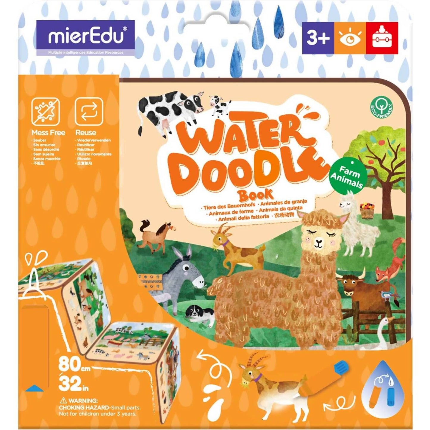Mieredu - Water Doodle Book Farm Animals