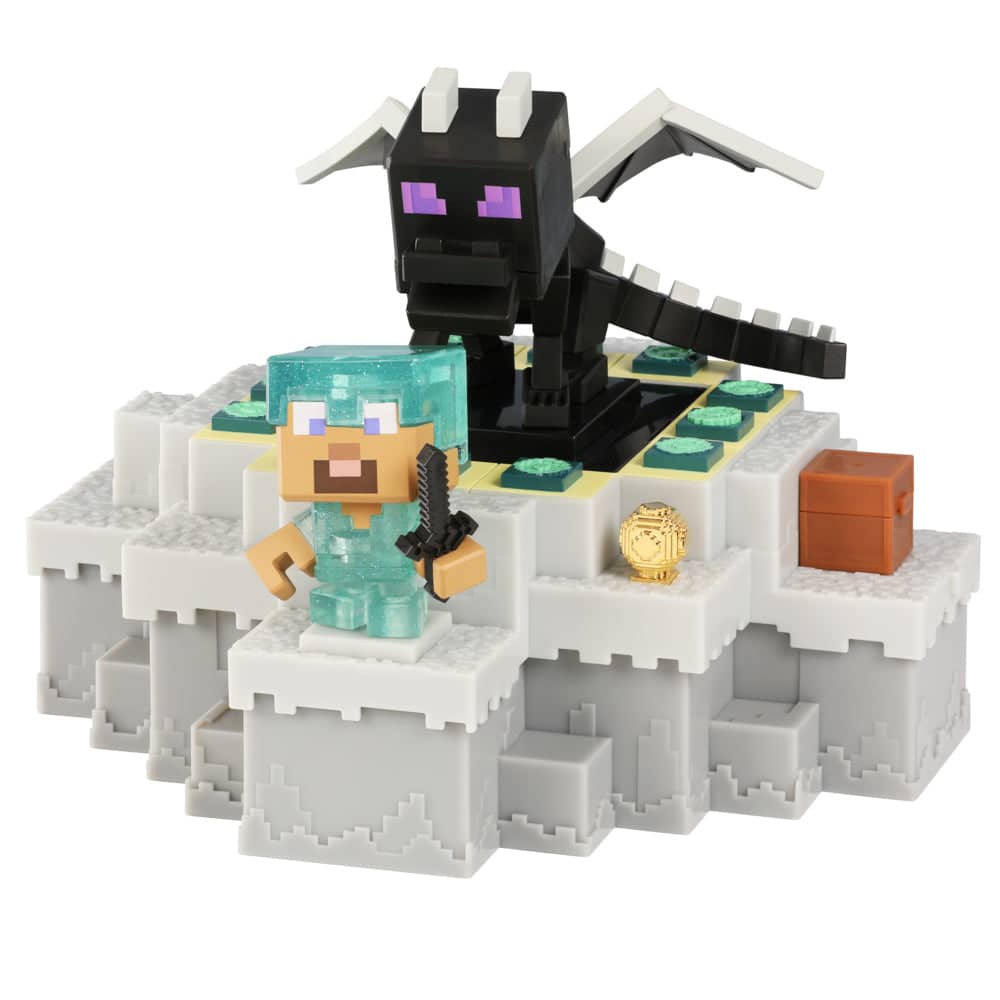 Treasure X - Minecraft Caves & Cliffs Ender Dragon Mine & Craft Character & Ender Dragon