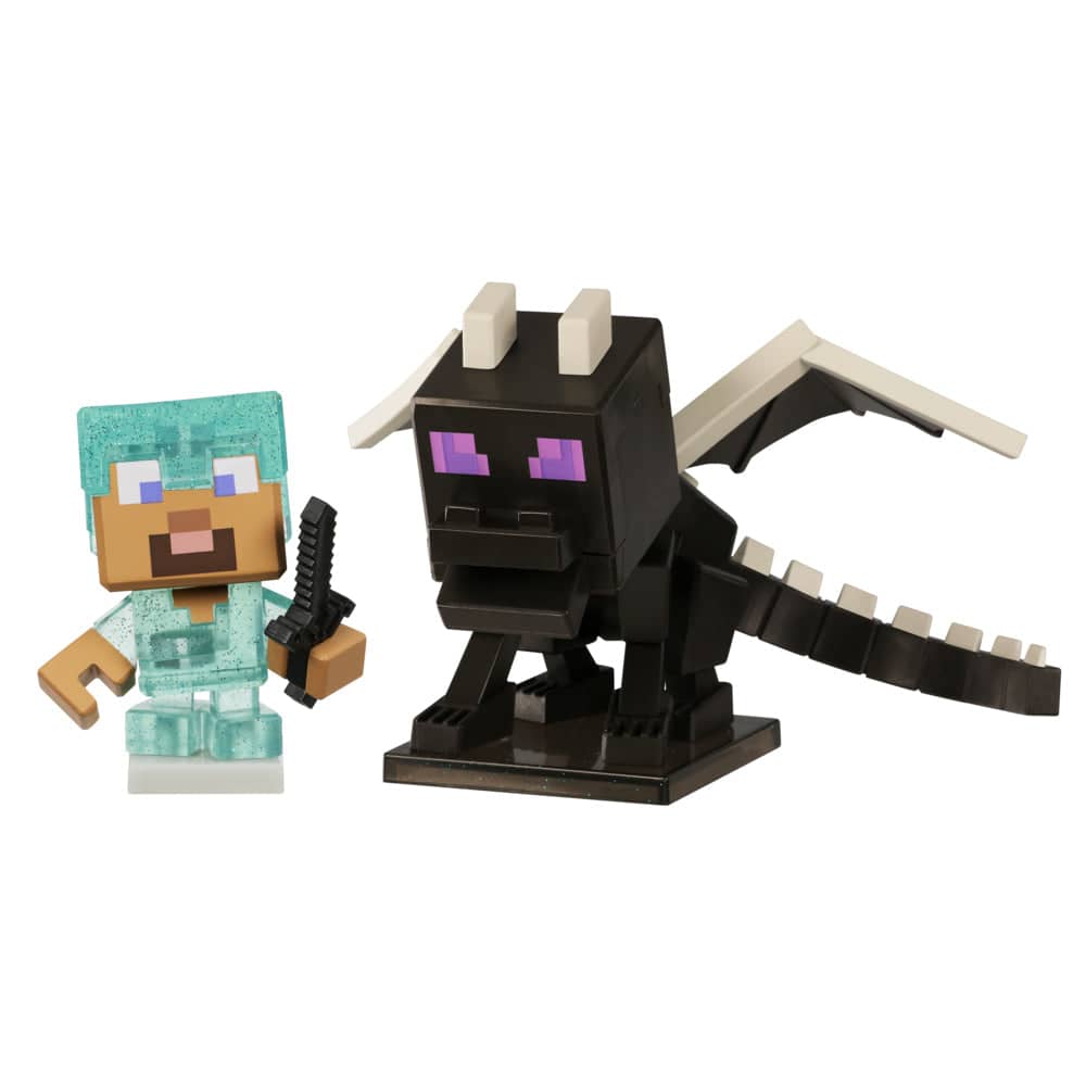 Treasure X - Minecraft Caves & Cliffs Ender Dragon Mine & Craft Character & Ender Dragon