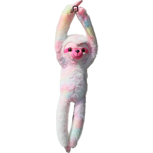 Cotton Candy - Plush Grace Hanging Sloth Pastel Rainbow