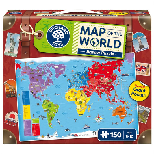 Orchard Toys - Map Of The World Jigsaw Puzzle 150pc
