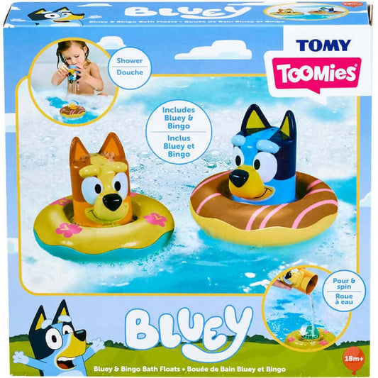 Tomy -  Toomies - Splash & Float Bluey & Bingo 2-in-1 Water Toys