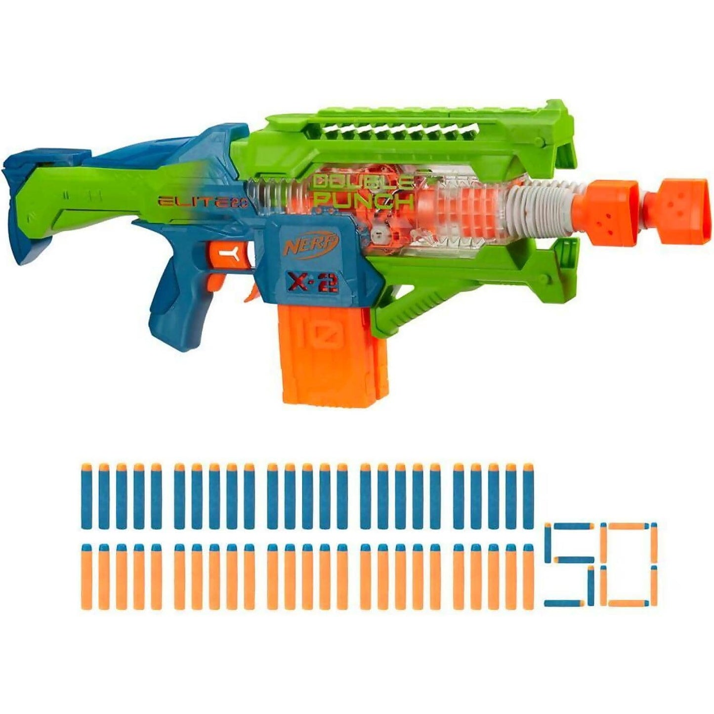 Nerf - Elite 2.0 Double Punch Dart Blaster - Hasbro