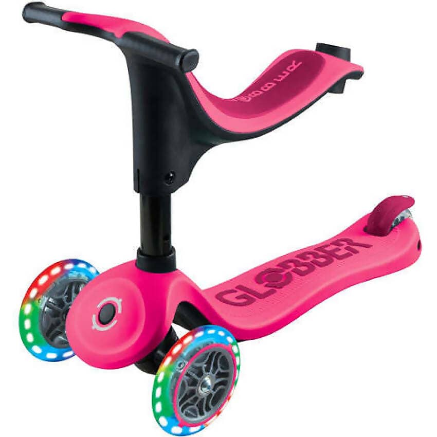 Globber - Go Up Sporty Lights V2 - Fuchsia/dark Pink Scooter