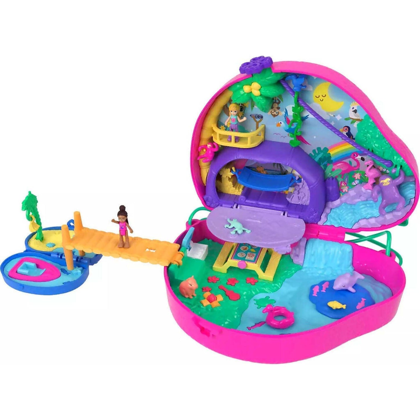 Polly Pocket - Sloth Family 2-in-1 Wearable Compact - Mattel