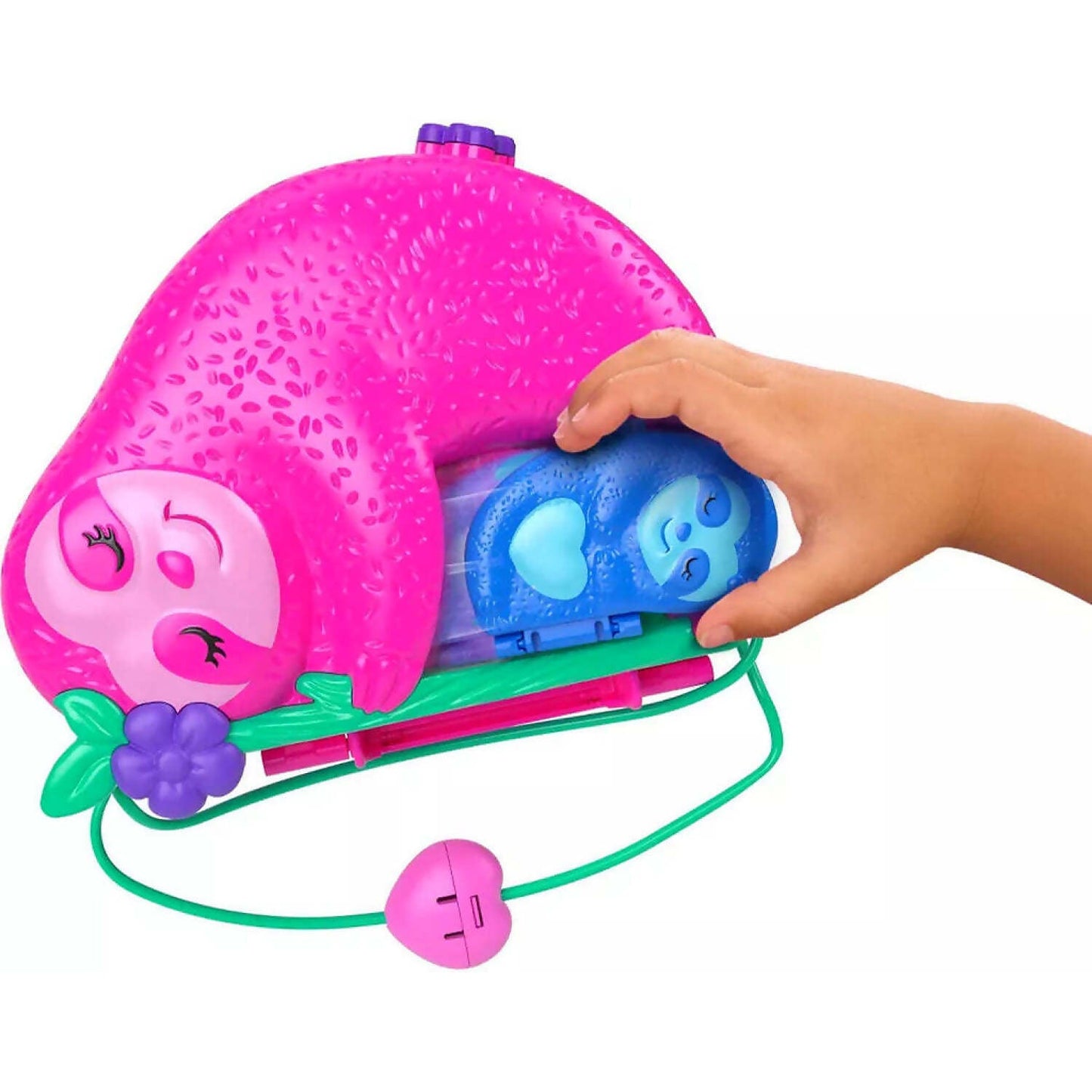 Polly Pocket - Sloth Family 2-in-1 Wearable Compact - Mattel
