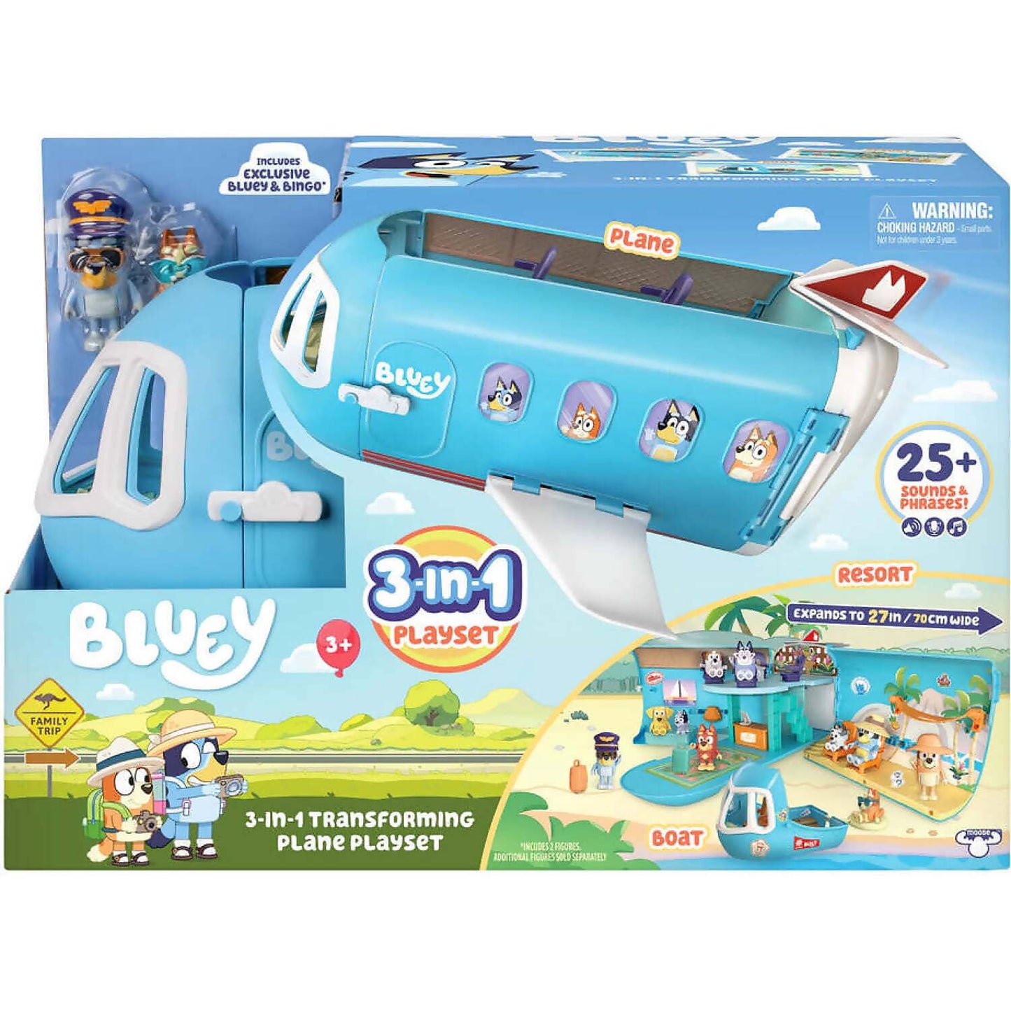 Bluey - 3-in-1 Airplane Playset