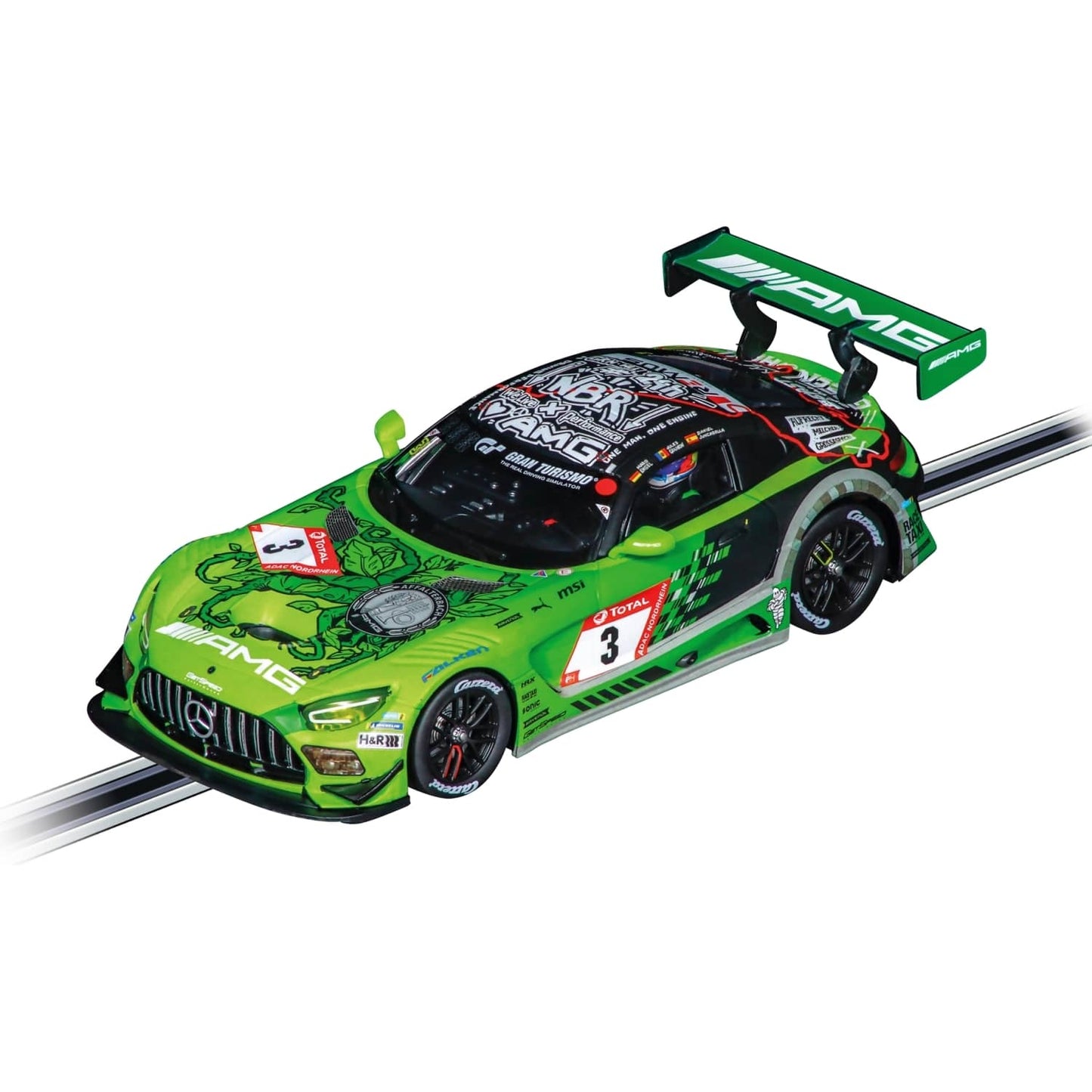 Carrera Evolution 1:32 - Mercedes AMG GT3 Evo GetSpeed Performance No.3 - 24H Nürburgring - Slot Car Also Suits Scalextric