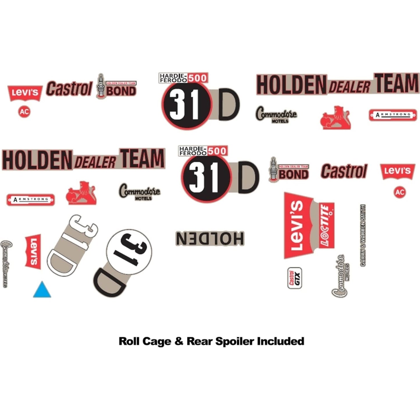 DDA Collectibles 1:24 Scale - #31D LC Holden Torana Bathurst Decal Kit - Diecast Model Accessory