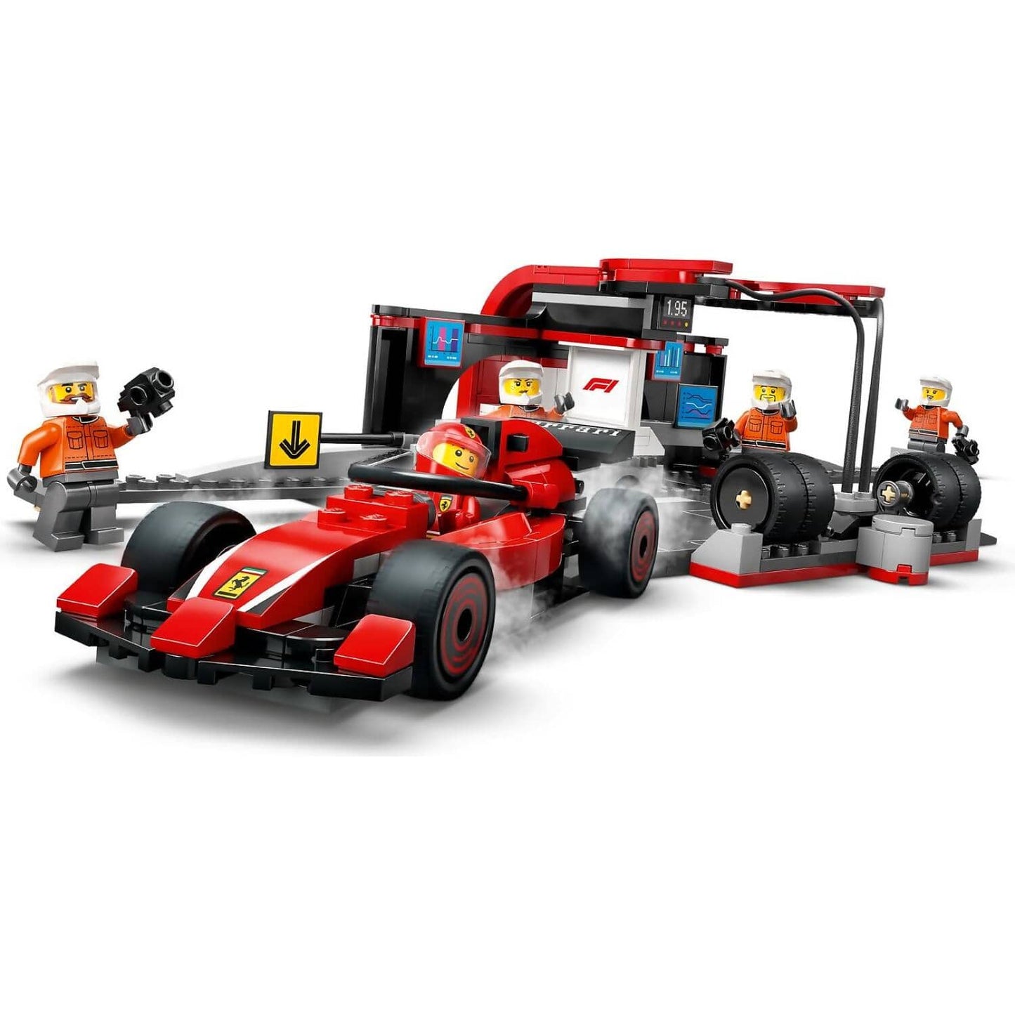 LEGO 60443 F1® Pit Stop & Pit Crew with Ferrari Car - City