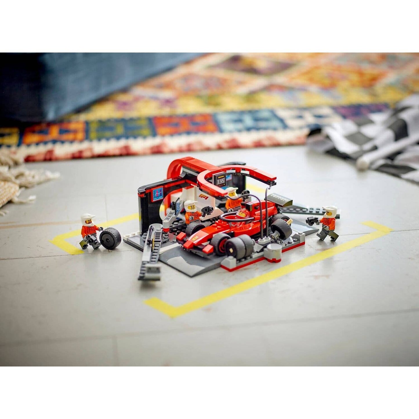 LEGO 60443 F1® Pit Stop & Pit Crew with Ferrari Car - City