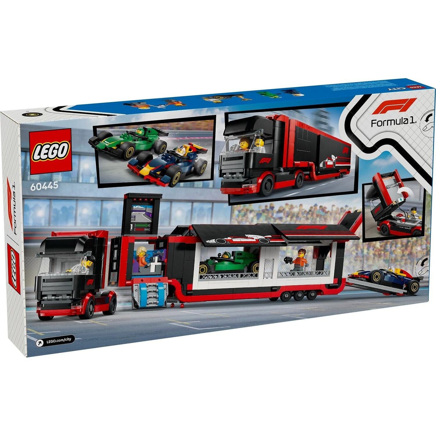 LEGO 60445 F1® Truck with RB20 & AMR24 F1® Cars - City