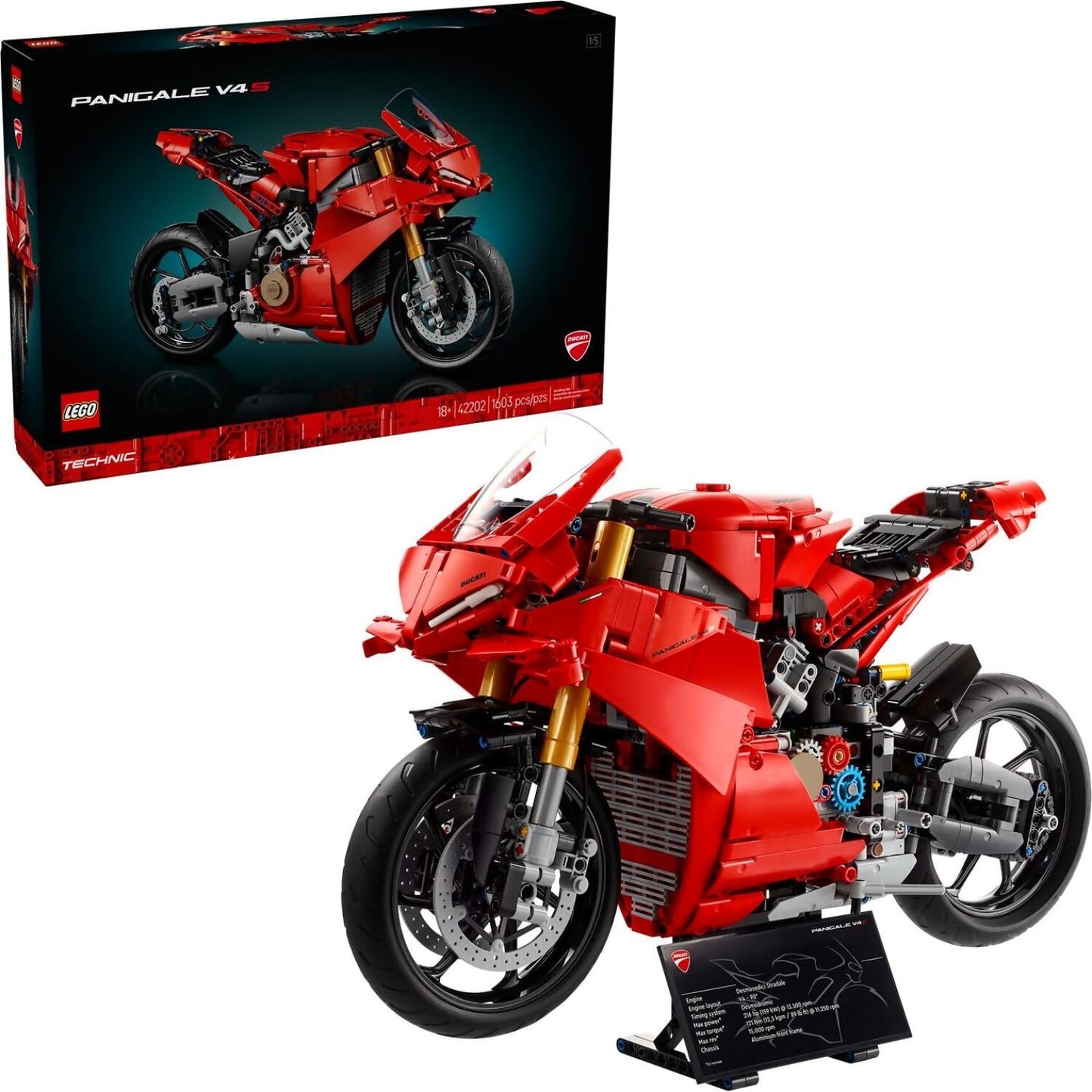 LEGO 42202 Ducati Panigale V4 S Motorcycle - Technic