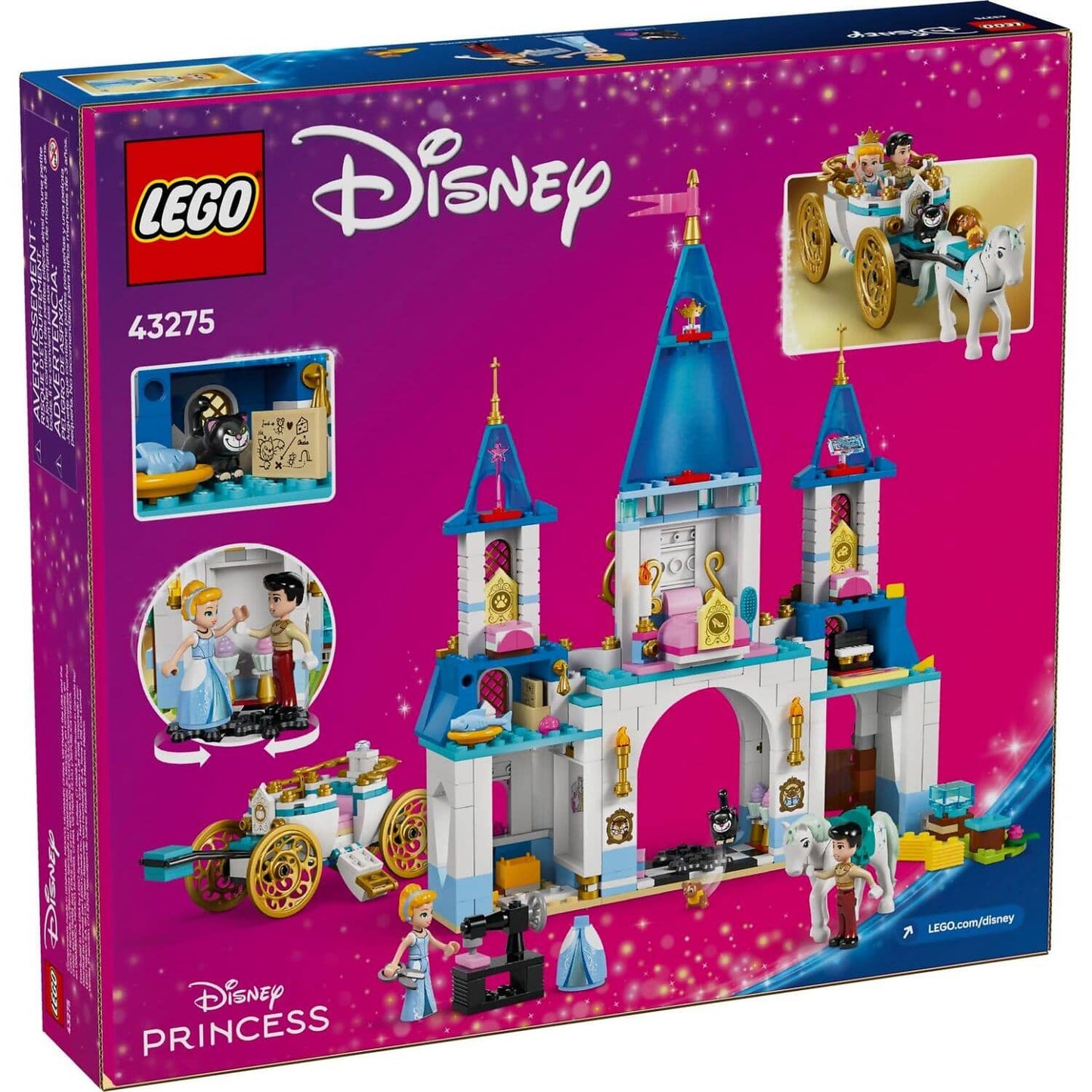 LEGO 43275 Cinderella's Castle & Horse Carriage - Disney