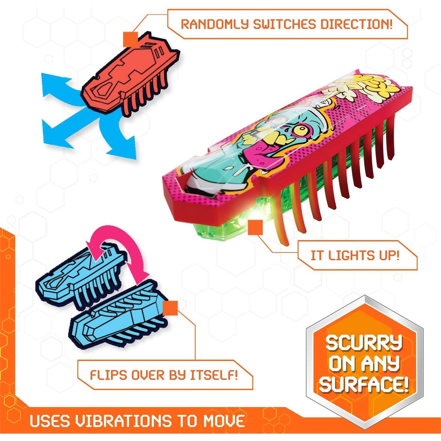 Hex Bots - Nano 5pk 4 Nano Bugs With Bonus Flash Nano