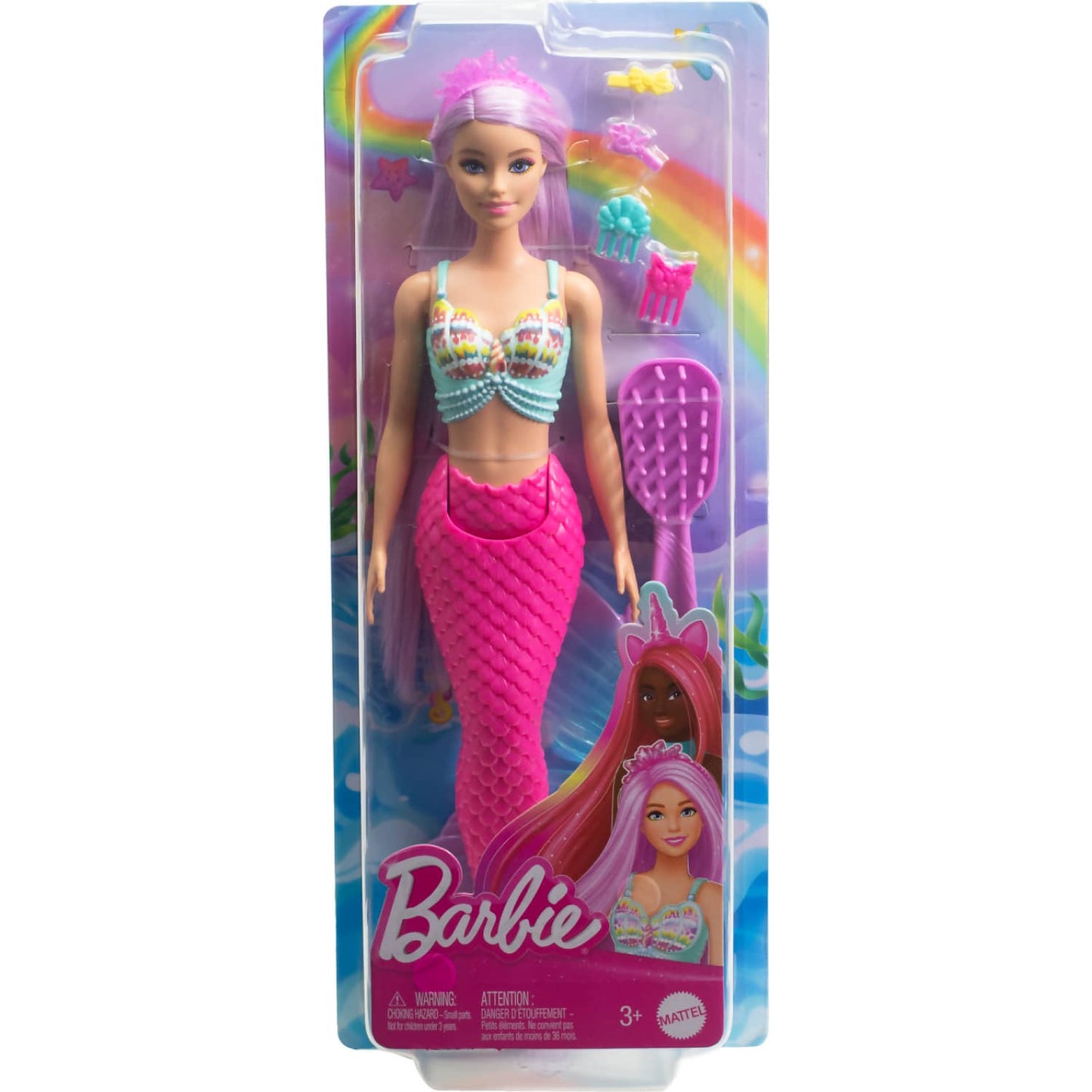 Barbie - Mermaid Doll With 7-inch-long Fantasy Hair & Accessories For Styling Play