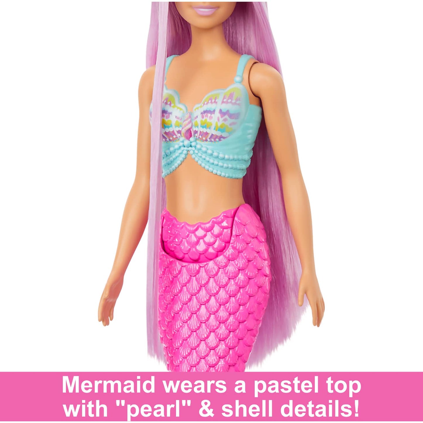 Barbie - Mermaid Doll With 7-inch-long Fantasy Hair & Accessories For Styling Play