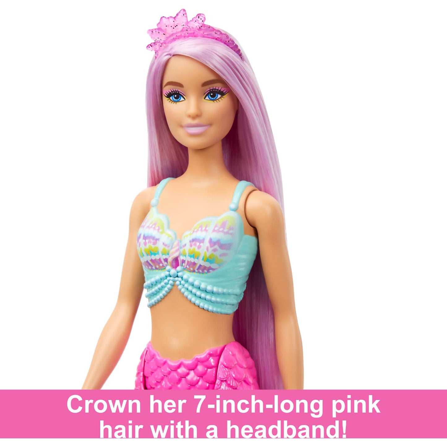 Barbie - Mermaid Doll With 7-inch-long Fantasy Hair & Accessories For Styling Play