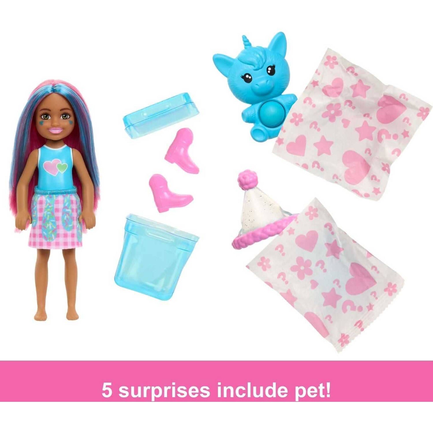 Barbie - Chelsea Pop Reveal Shakes Series Doll With Scent & Colour Change