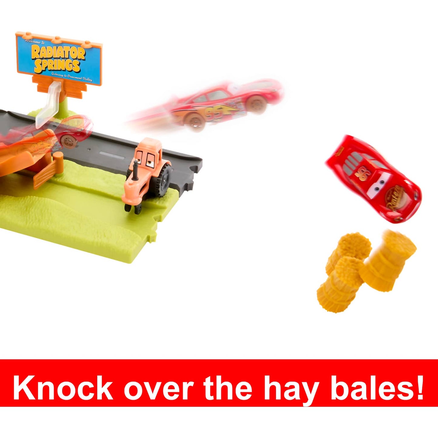 Disney Pixar - Cars Frank Escape & Stunt Race Playset With Lightning Mcqueen Toy Car