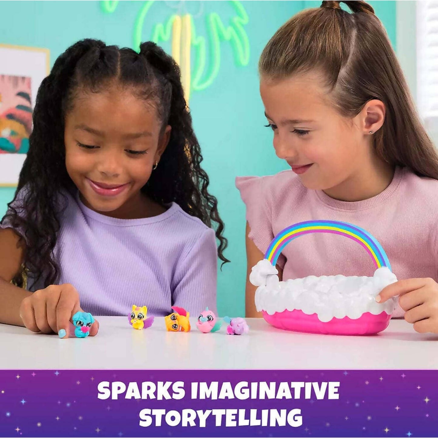 Hatchimals Alive! - Neon Rainbow Spring Basket