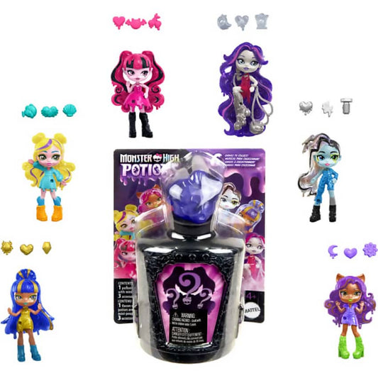 Monster High - Potions Mini Dolls Blind Bag Character Figures With Water Reveal - Mattel