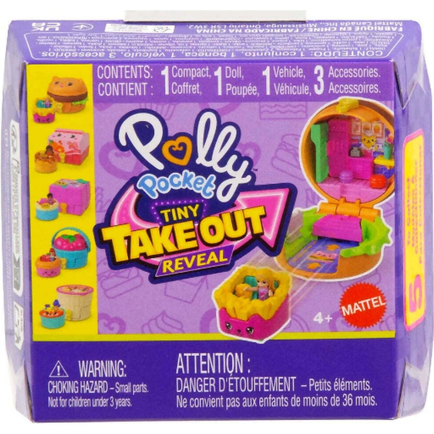 Polly Pocket - Tiny Take Out Reveal Compact Playset - Mattel