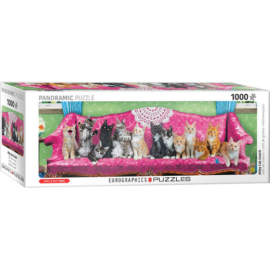 Eurographics - Kitty Cat Couch Panoramic - Jigsaw Puzzle 1000pc
