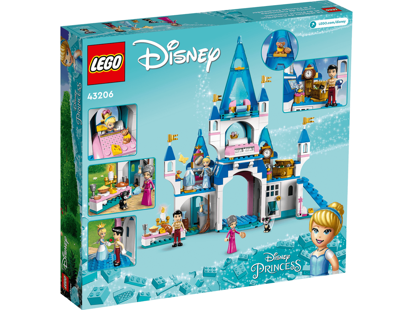 LEGO 43206 Cinderella and Prince Charming's Castle - Disney Princess Frozen