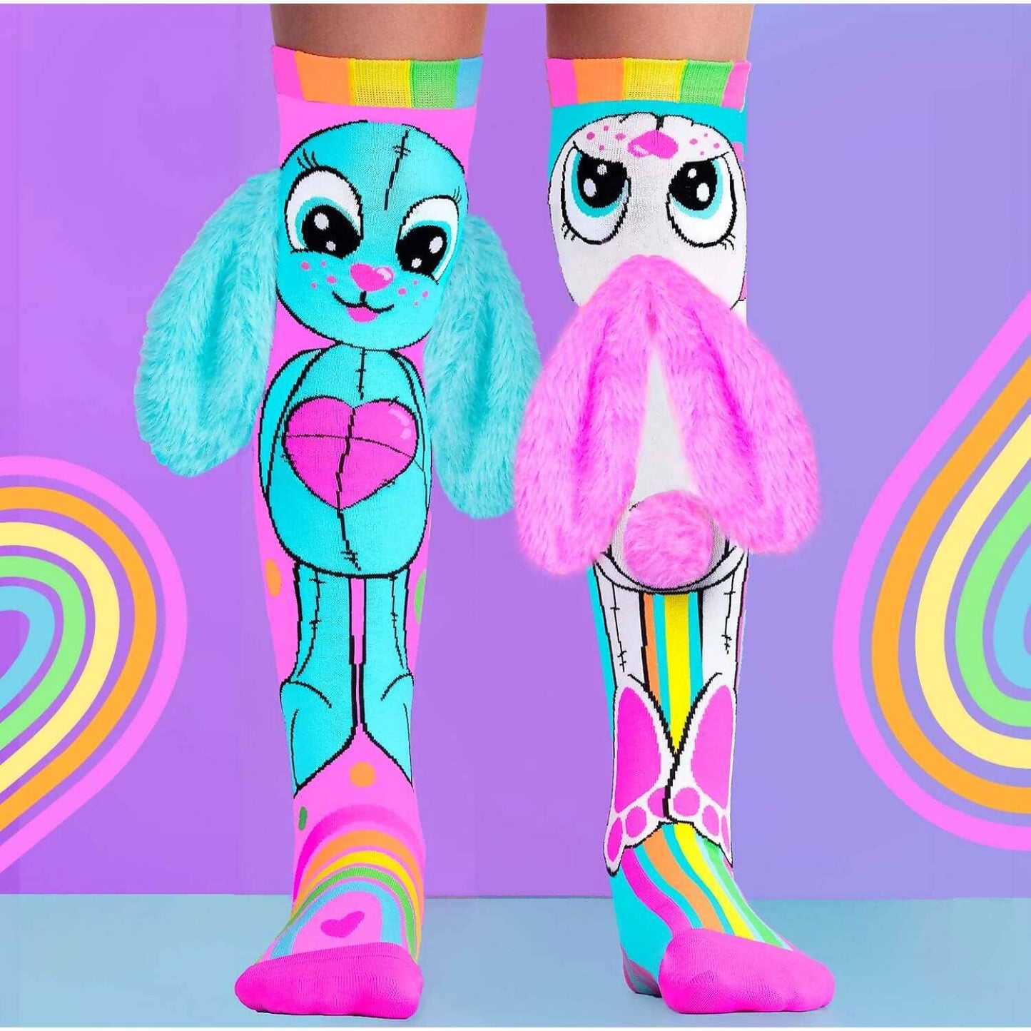 Madmia - Rainbow Bunny Socks Kids &amp; Adults Age 6y+