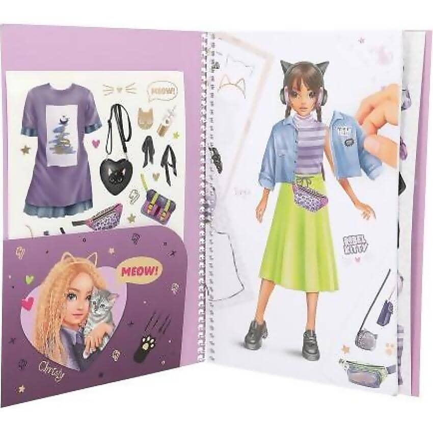 Topmodel - Dress Me Up Big Rebel Kitty Sticker Book