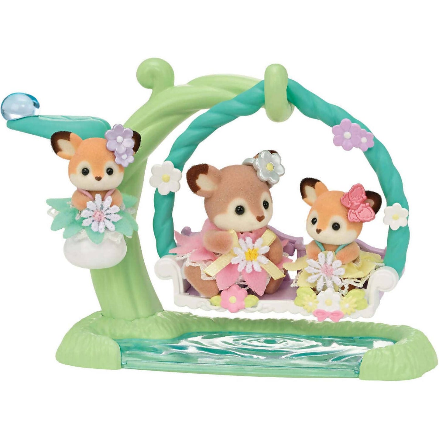 Sylvanian Families - Deer Babies Floral Swing Set Animal Doll Playset