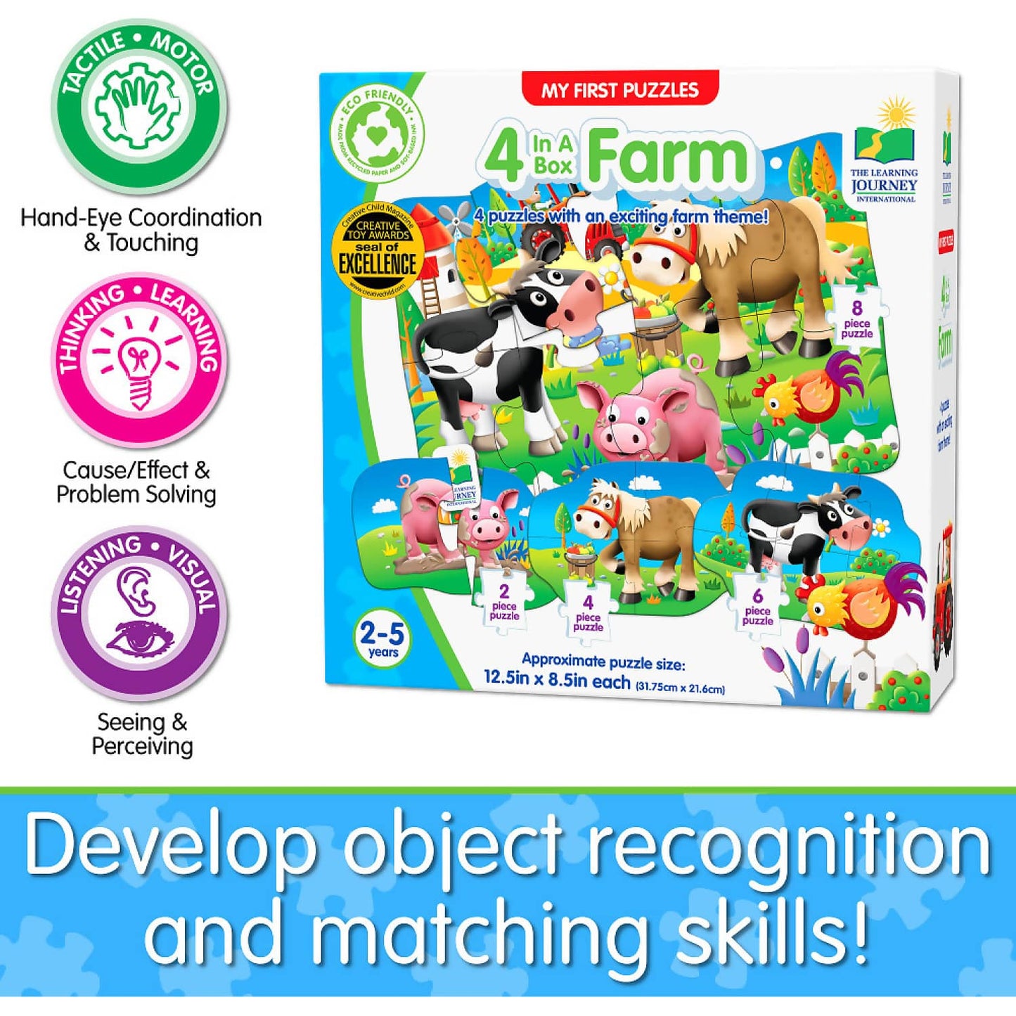 The Learning Journey - My First Puzzles Set 4-in-a-box - Farm