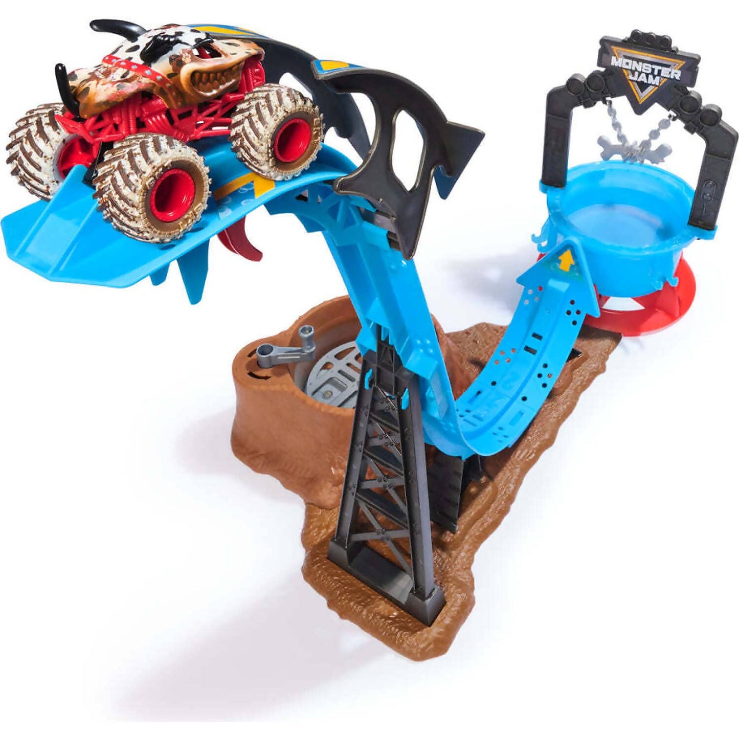 Monster Jam - 1:64 Mud Blasters Dunk Tank Playset - Monster Mutt Dalmation - Spin Master