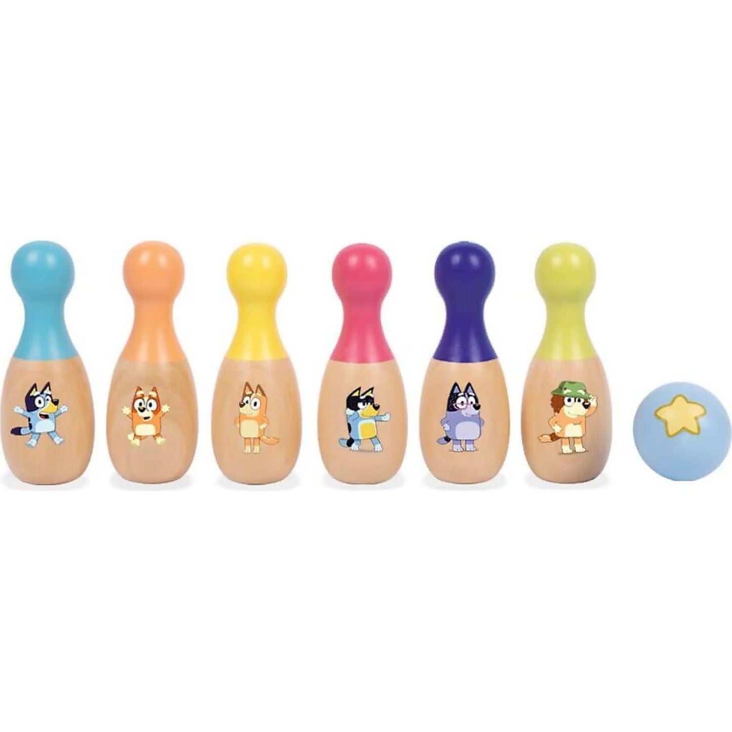 Bluey - Wooden Skittle Set - Jasnor