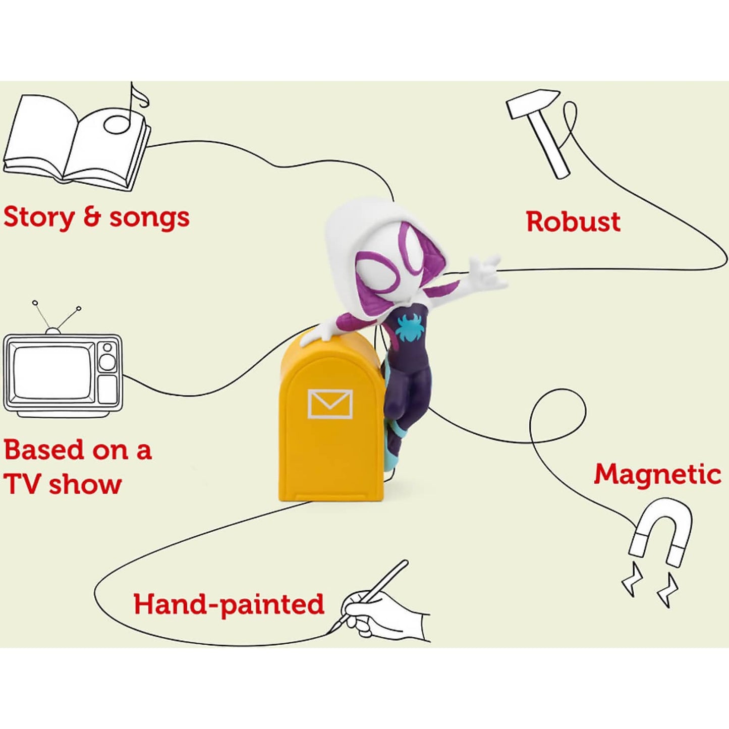 Tonies - Marvel Spidey And His Amazing Friends : Ghost-spider Tonie Audio Character (Toniebox Not Included)