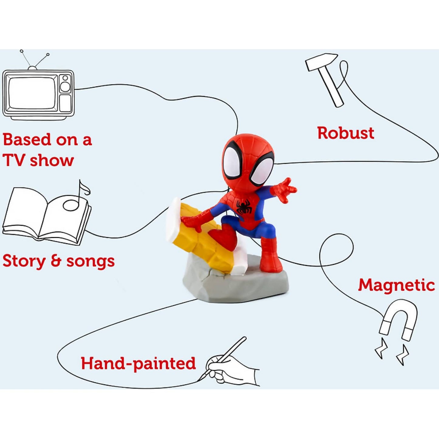 Tonies - Marvel Spidey And His Amazing Friends : Spidey Tonie Audio Character (Toniebox Not Included)