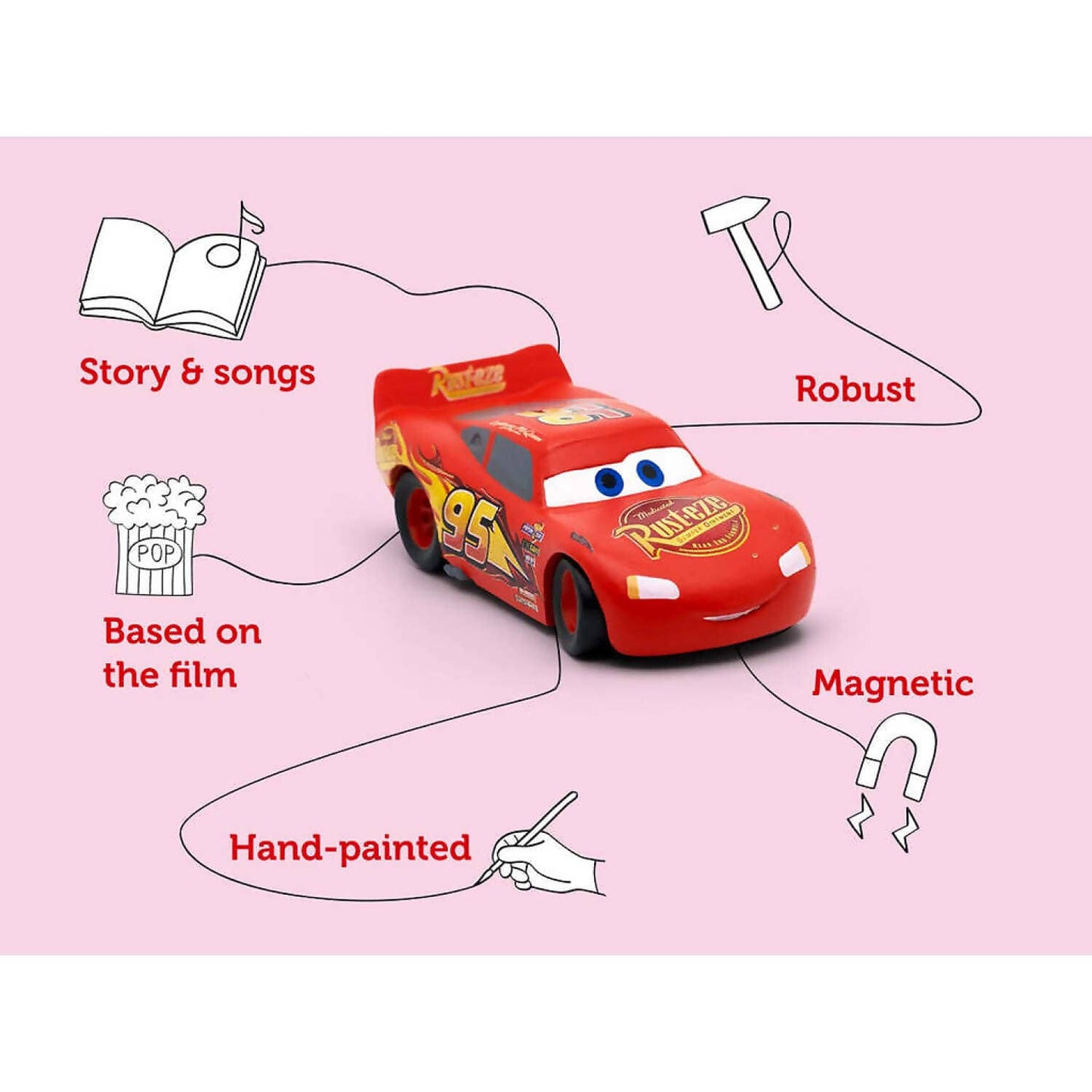 Tonies - Disney Cars Lightning McQueen : Tonie Audio Character (Toniebox Not Included)