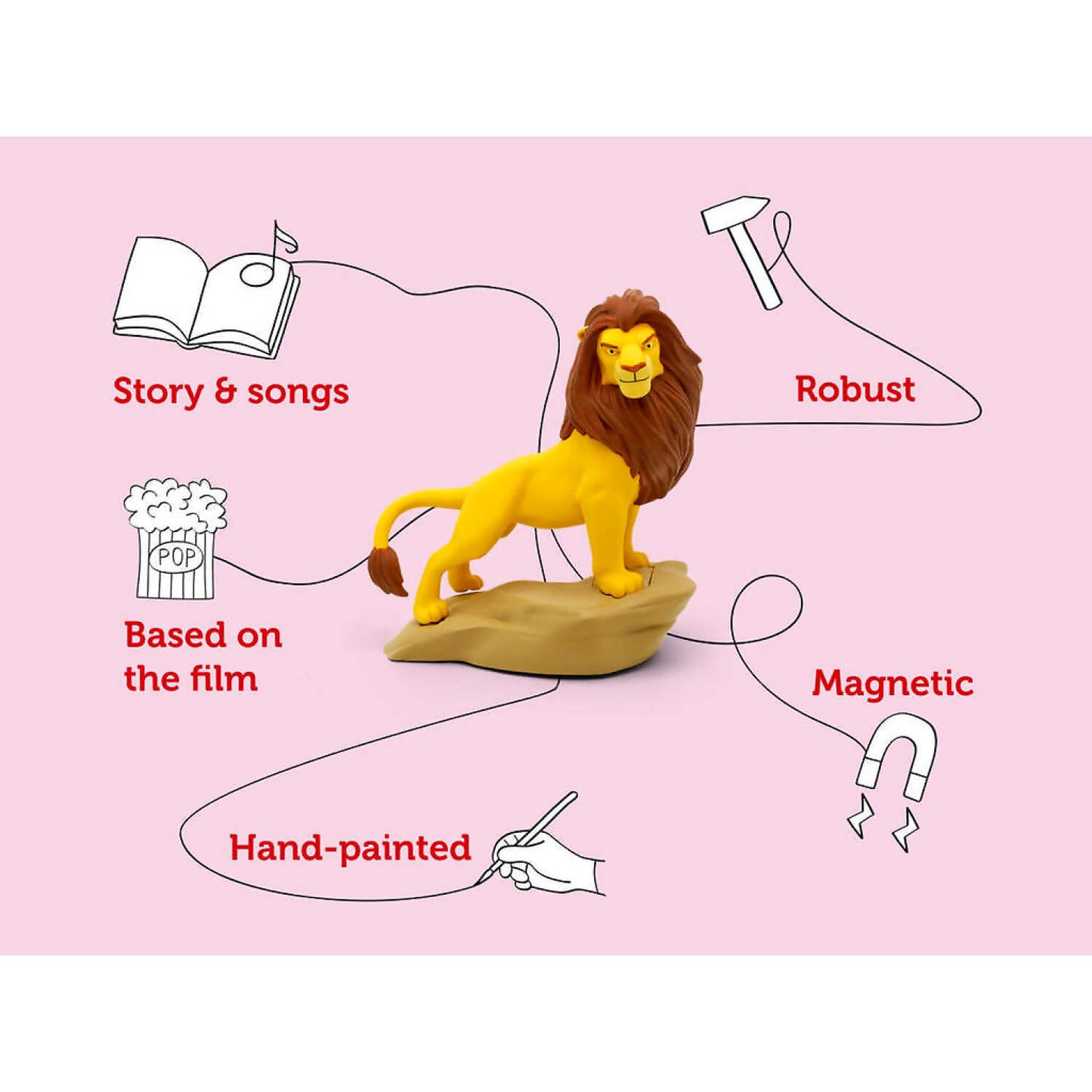 Tonies - Disney The Lion King Simba : Tonie Audio Character (Toniebox Not Included)