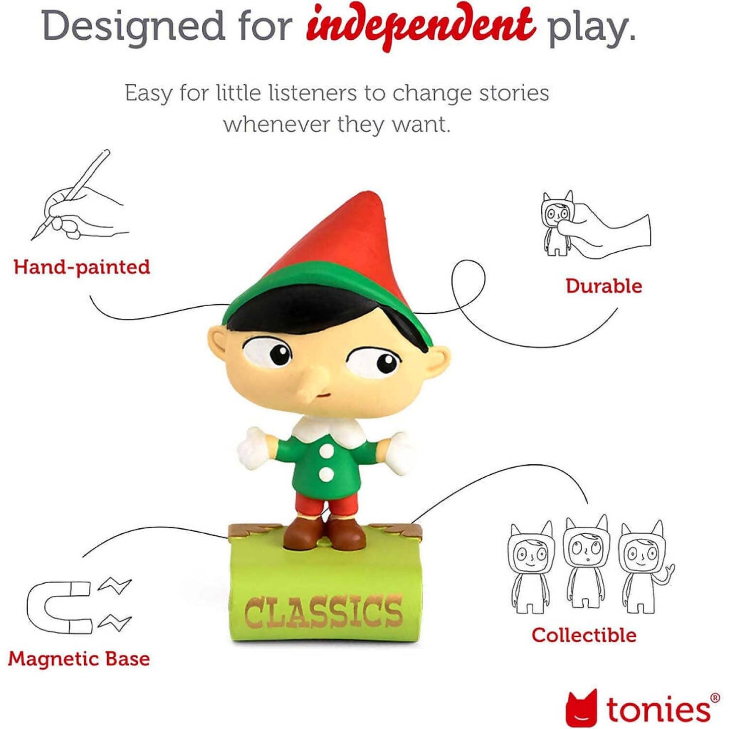 Tonies - Favorite Classics  Pinocchio & Other Classic Stories Tonie Audio Character (Toniebox Not Included)