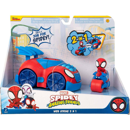 Marvel - Spidey And His Amazing Friends Web Strike 2-n-1 Vehicle