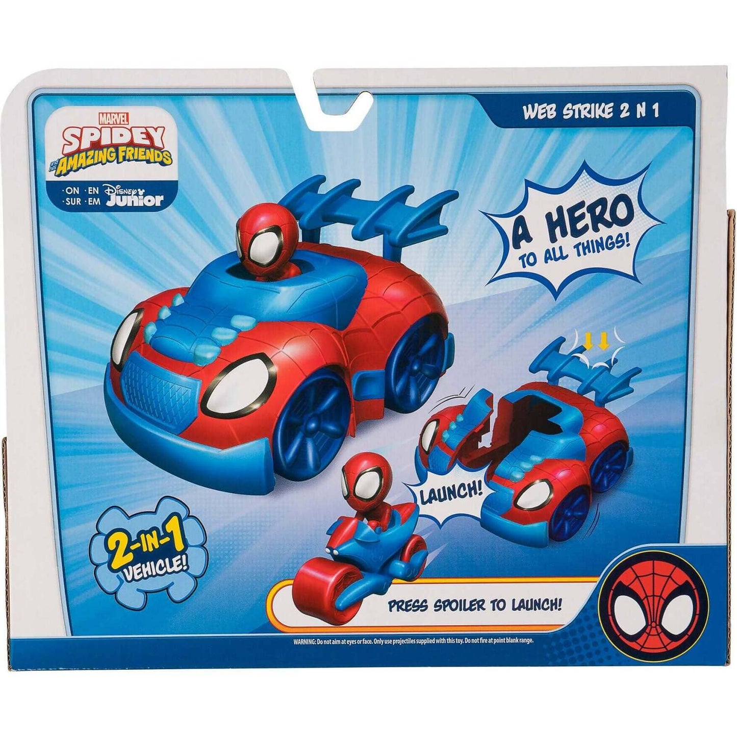 Marvel - Spidey And His Amazing Friends Web Strike 2-n-1 Vehicle