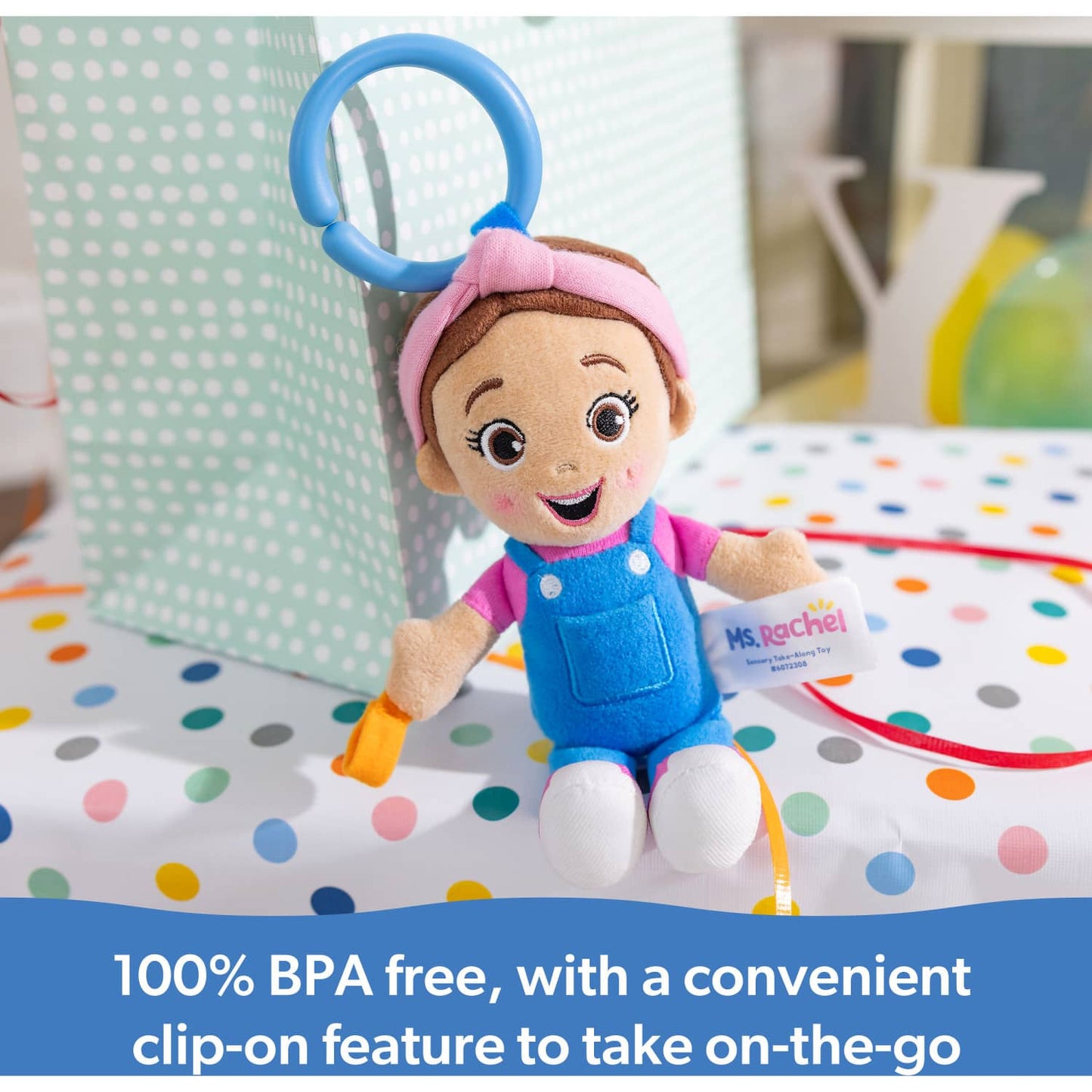 Ms. Rachel - Sensory Take Along Teething Rattle Toy