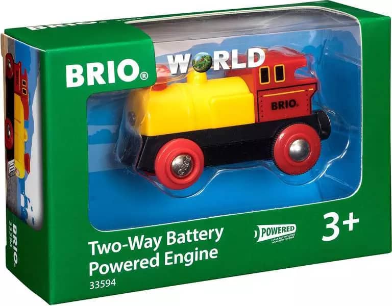 Brio World - Two-way Battery Powered Toy Train Engine for Wooden Railway Set