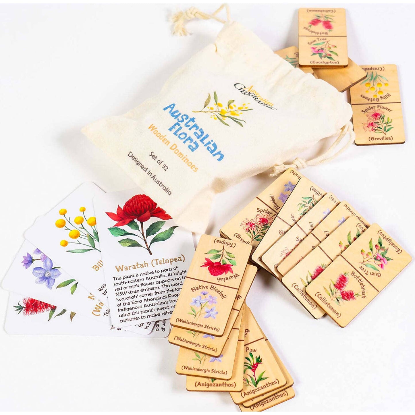 Australian Geographic - Australian Flora Wooden Domino Game