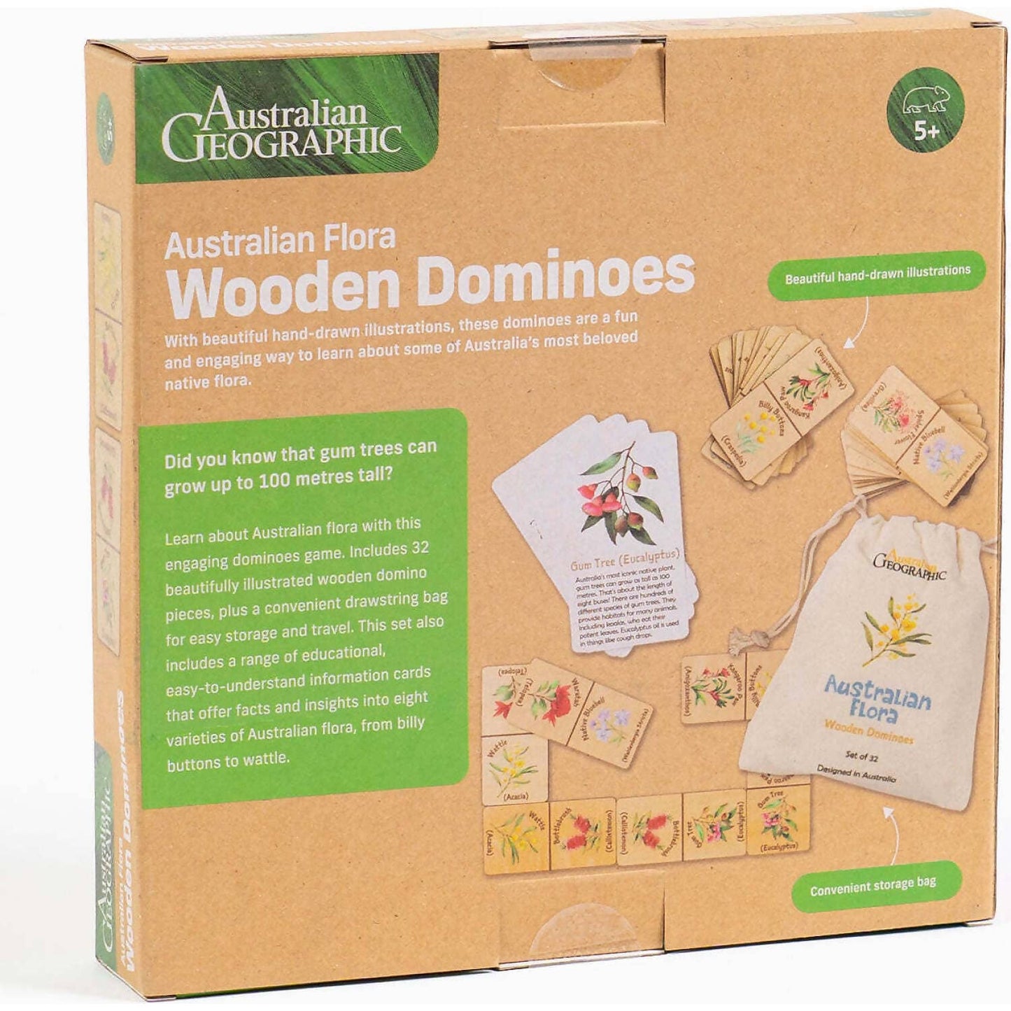 Australian Geographic - Australian Flora Wooden Domino Game
