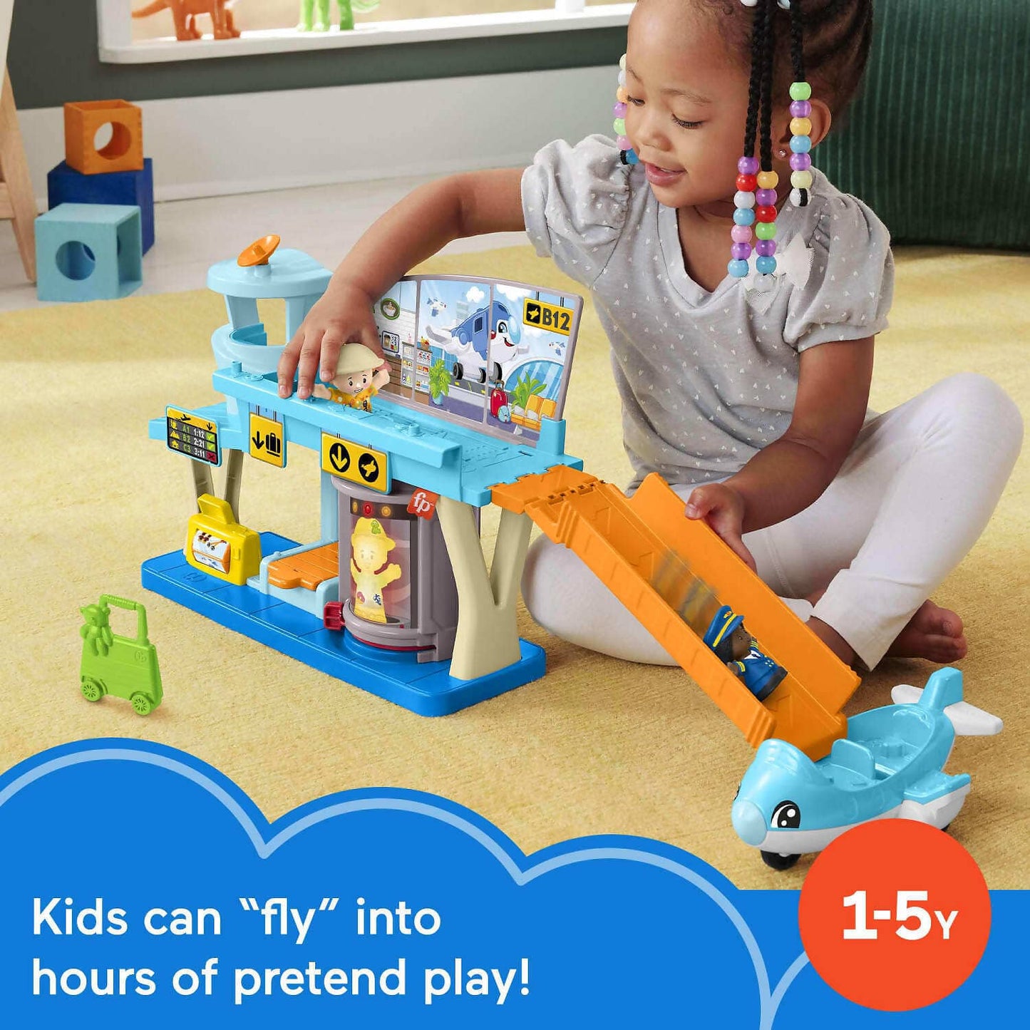 Fisher-Price - Little People Everyday Adventures Airport Playset - mattel
