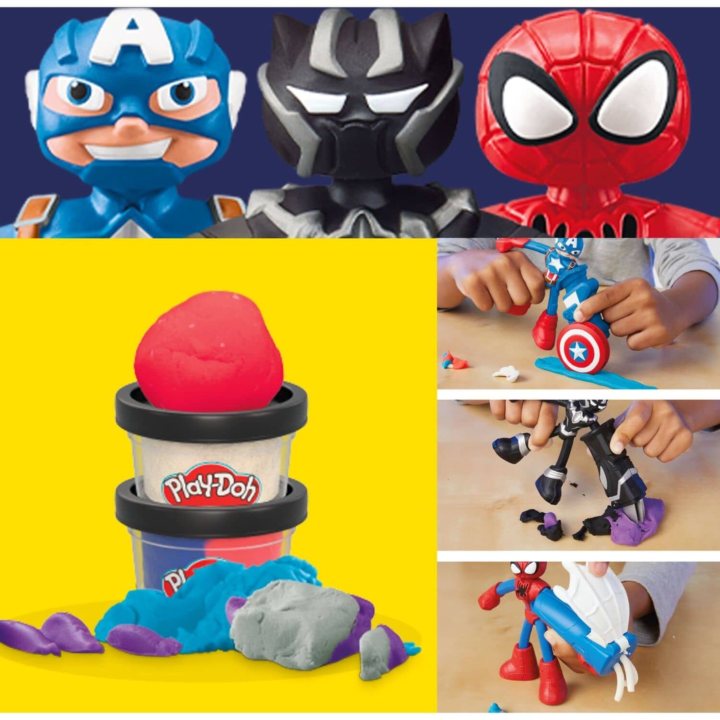 Play-Doh - Marvel Hero Adventure Playset With 3 Marvel Action Figures And Accessories - Hasbro