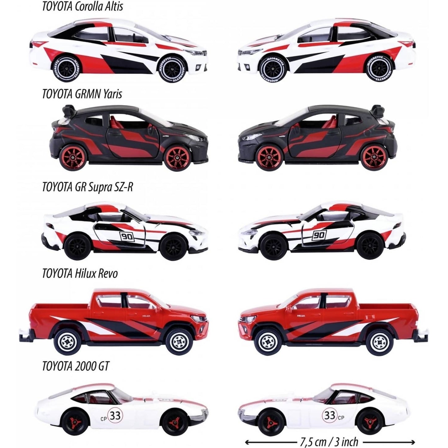 Majorette - Toyota Racing 5 Pieces Giftpack