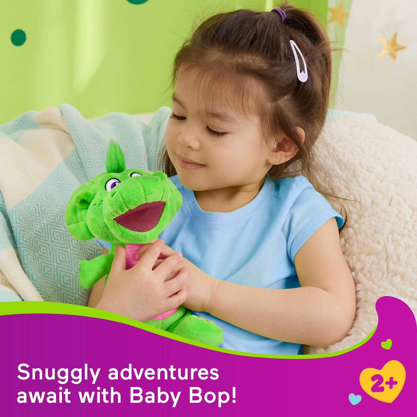 Fisher-Price - Barney's World 8-inch Plush Baby Bop Toy Dinosaur - Mattel